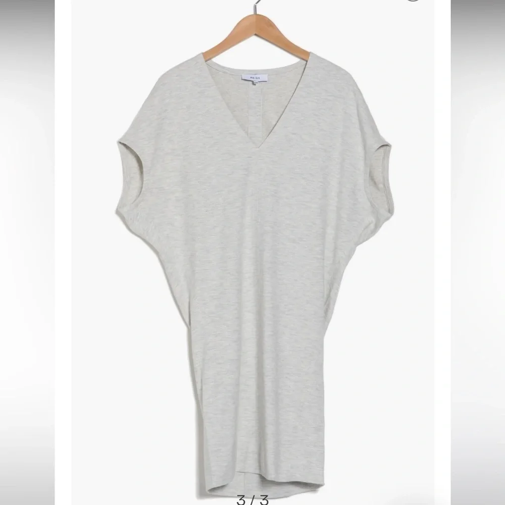REISS Lacey Dolman Sleeve T-shirt Dress Gray Size US 6 NWT New